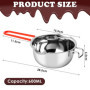 UKOFEW Creuset pour Bain-Marie,600 ML Bol de Fusion,ChaudièRes Universelles en Acier Inoxydable 304,Bol pour Bain Marie pour La 