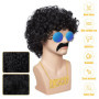Hippie Perruque Costume Set, Ensemble de Costume Hippie des Années 70 et 80, pour Halloween Decoration Annees 70 Déguisement Hip