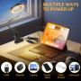 MXTIMWAN 5X Lampe Loupe, 360° Flexible Loupe à Pince, Loupe 5X avec lumière, 3 Couleurs 10 Luminosité, pour Travail de Bureau ét