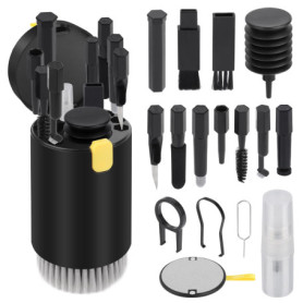 MXTIMWAN Kit Nettoyage Clavier 20 en 1,Portable Accessoires de Nettoyage,Outil Brosse Pinceaux Nettoyant Ecran,kit Nettoyage pou