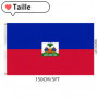 Drapeau Haïtien 150 x 90cm Drapeau Haïti 5 x 3ft Grand Drapeau Haïtien en Avec œillets en Métal Célébrations à Intérieur Extérie