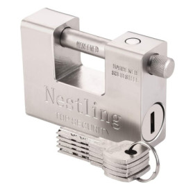 Cadenas Exterieur Ultra Robuste - Nestling® sécurité cadenas clé,Imperméable et anticorrosion,5 Clés,1.1KG,Convient aux conteneu