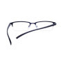 JoXiGo Lunettes Anti Lumière Bleue Homme Rectangulaire Demi-Cadre Montures de Lunettes de Vue Métalliques Frame Lens Transparent
