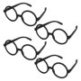 TYFGRT Lot De 4 Lunettes pour Enfants, Lunettes À Monture Ronde, Lunettes sans Verres, Accessoires De Lunettes De Déguisement, A