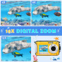 Helangel Appareil Photo Etanche Numérique,Full HD 2.7K 48MP Caméra sous-Marine Zoom Digital 16x Camera Etanche avec Double écran