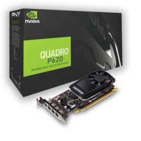 PNY VCQP620-PB Carte Graphique Quadro P620 2 Go GDDR5 - Cartes Graphiques (Quadro P620, 2 Go, GDDR5, 128 bit, 5120 x 2880 Pixels