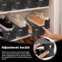 10PCS Support à Chaussures Réglables Organiseur de Chaussures Empiler Les Chaussures Support/Empiler à Chaussures Réglables, Ran