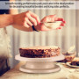 Outils de Plateau Tournant pour Gâteaux, Kits de Fournitures Support Assiettes de Décoration de Gâteaux, avec Grattoirs à Gâteau