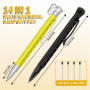 Yolistar Cadeau Homme,Stylo Multifonction 14 en 1,design original stylo à outils ménager,Idee Cadeau Fete des Peres,Cadeau Anniv