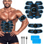 WARDBES Electrostimulateur Musculaire Femme Homme Entraînement Abdominal pour Abdomen/Bras/Jambes,8 Modes 18 Niveaux, Ceinture A