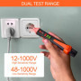 Gvolatee Stylo Testeur de Tension, Testeur Électrique avec Lumière, Detecteur de Tension avec Buzzer Sonore et Lumineux, Détecte