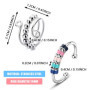 SYEYCW 6 Pièces Anneaux d'Anxiété, Acier Inoxydable Réglables Anti-Stress Bague, Anneau Ouvert Ensemble, Anneaux de Spinner Colo