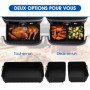Tuocal Moule Air Fryer pour Ninja AF500EU, 3Pcs Accessoire Silicone Réutilisable Air Fryer Airfryer Pot Carrée pour 10,4 L Ninja
