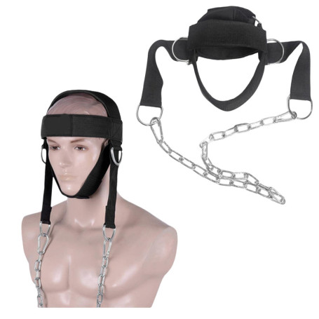 Harnais de Tête d'entraînement,Harnais Réglable Pour La Tête,Exerciseur Dentraînement du Cou,Ceinture De Musculation pour Le Cou
