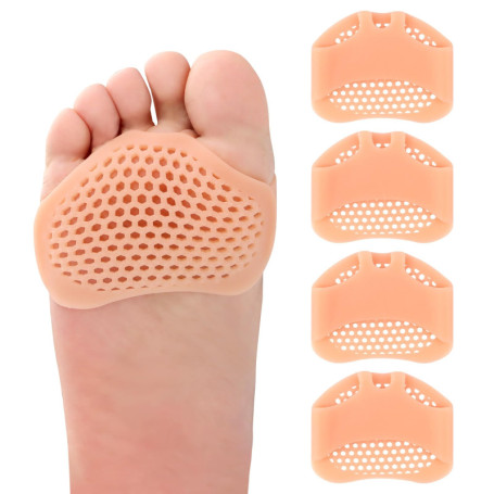 Lot de 4 Coussinets Métatarsiens Anti-Échauffement/Douleur, Coussinet Plantaire Gel Coussin, Coussinet D'avant-Pied, Coussinets 