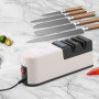 Sonhomay Aiguiseur électrique pour couteaux de cuisine, ciseaux, aiguiseur avec pierre à aiguiser pour affûtage grossier, répara