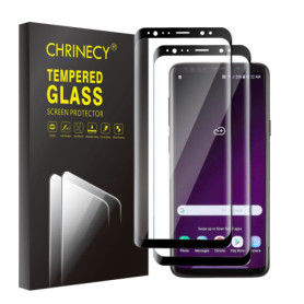 CHRINECY [2 Pièces] Verre Trempé Compatible avec Galaxy S9, Film Protection écran, Film en Verre Trempé, Vitre [9H Dureté] [Sans