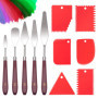 MumdoYAL 11 pièces Couteau Peinture,Spatule Peinture,5 Couteaux de Palette, 6 Couteaux à Racler pour Acrylique