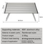 TINGJS Table de Camping Petite Table Exterieur Pliante en Aluminium Compacte Portable pour en Plein air Pique-Nique Plage Randon
