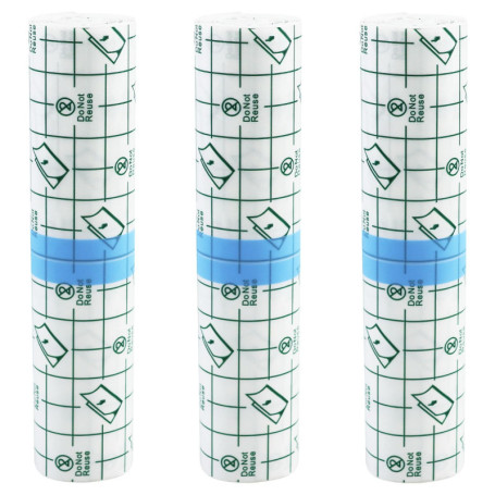 Lot de 3 rouleaux de film de tatouage, 15 cm x 1 m, imperméable, film de tatouage, film transparent, cicatrisation, seconde peau