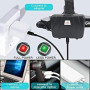 Lampe frontale rechargeable 200000 lumens, lam0pe frontale à LED super brillante XHP70.2, réglage de la mise au point 3 modes ph