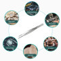Pince de Cuisine, 14CM Acier Inoxydable Pincettes, pour Maintenance, Accessoires de Clips, Cuisson