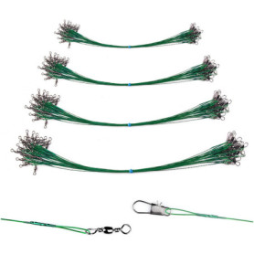 80 Pcs Câbles de Pêche, Fil de Pêche en Acier Inoxydable, Bas de Ligne Pêche, pour la pêche, la Pêche Toutes Sortes de Poissons,