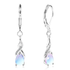 DMNQ Boucles D'Oreilles Pendantes En Argent Avec Pierre De Lune Bijoux Pierre De Lune Pierre De Lune Boucles D'Oreilles Boucle O