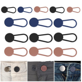 15 Rallonges de bouton de Pantalon, Elargisseur pantalon, Extension de Bouton, Rallonges de Taille élastiques, Rallonge pantalon