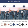 15 Rallonges de bouton de Pantalon, Elargisseur pantalon, Extension de Bouton, Rallonges de Taille élastiques, Rallonge pantalon