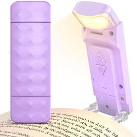 Mexllex Lampe de Lecture, Liseuse Lampe lecture pour lire au lit lampe livre lecture Rechargeable 3 Couleurs Protection des Yeux