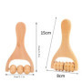 Rouleau Masseur,2 Pièces Rouleau De Massage en bois,Rouleau de Massage Balle,Masseur Anti-cellulite,Massage Visage Tete Appareil