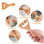 Rouleau Masseur,2 Pièces Rouleau De Massage en bois,Rouleau de Massage Balle,Masseur Anti-cellulite,Massage Visage Tete Appareil