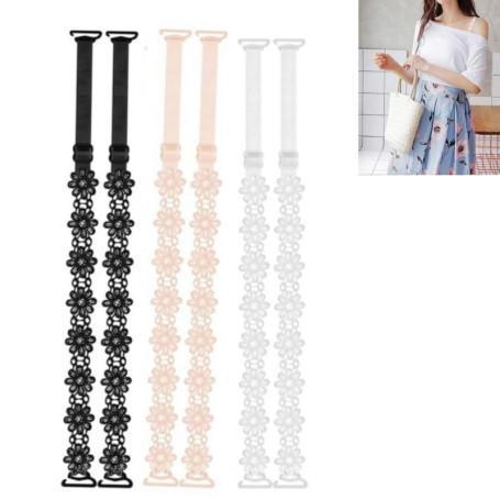 LiJuanWang Bretelles de Soutien-Gorge,3 Paires Attache Bretelle Soutien Gorge Dos Clips De Sangle De Soutien-Gorge Élastiques Br