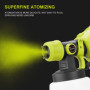 Pistolet à Peinture, DEWINNER Pulvérisation de 550W, Débit réglable à Réservoir de 1000ML Détachable, électrique 3 nozzles Débit