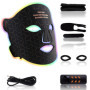 Masque LED Visage Luminothérapie,Masque de Thérapie Lumière Rouge,Masque Facial Led Visage Rajeunissant,Masque Lumière Proche In