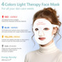 Masque Led Visage,Masque Luminothérapie Visage 4 Couleurs,Masque Facial LED Rouge Silicone,Masque Thérapie Lumière Proche Infrar