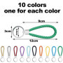 10 Pièces Porte Clefs Tressé,pour Porte-clés de Voiture en Tressé Multicolore Porte-clés,Idéal pour Clés de Voiture et Maison, H