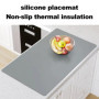1Pcs Tapis Silicone Cuisine 30x40cm,Plaque Silicone,Antidérapant Tapis de Table Silicone,Set de Table,Apis en Silicone Antiadhés
