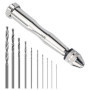 1 Pieces Perceuse à Main,Perceuse Manuelle avec 10 Twist Drill Bits 0.8-3.0mm,Mini Perceuse pour Bijoux,Mini Perceuse Modelisme,