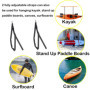 YONGZHAO Sangle de rangement pour kayak, SUP, support mural pour planche de surf, planche à pagaie, support avec clips de pagaie