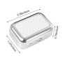 Mini cendrier portable carré en métal avec couvercle pour intérieur ou extérieur