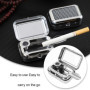 Mini cendrier portable carré en métal avec couvercle pour intérieur ou extérieur