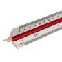 UQMIQURA Règle à échelle de 30 cm, règle à échelle en plastique, échelle triangulaire, règle triangulaire, échelles métriques 1: