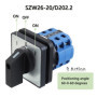 SIGANDG Commutateur de transfert 20A/660V came rotative de commande à 8 bornes 3 positions SZW26-20/D202.2