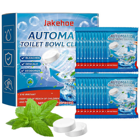 Lot de 20 tablettes pour réservoir de chasse d'eau - Détartrant - Pour réservoir de chasse d'eau - Nettoyage efficace en cas de 