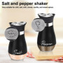 BNGXR Salière et Poivrière Set, 120ml Acier Inoxydable Poivriere, Salière à Épices, Pots à épices,distributeur d'épices pour cui