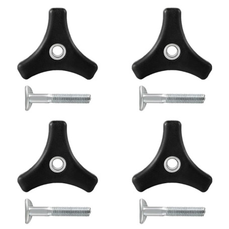 TRKETK 4 Pièces Boulons d'Écrou de Boutons de Poignée de Tondeuse à Gazon, Poignée Universelle de Tondeuse à Gazon Boulons de Re