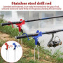 Aoreun 2 Pièces Repose Canne Supports de Canne à pêche en Acier Inoxydable Réglable à 360°, Porte Canne à Pêche Détachable Porte