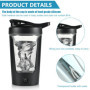 Shaker Électrique à Protéines 450 ml - Mixeur Automatique Rechargeable USB Sans BPA